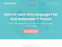 Tablet Screenshot of fluent-forever.com